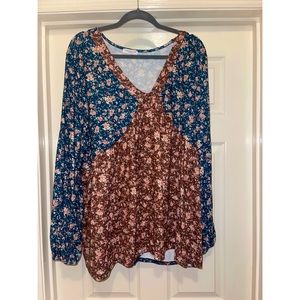 Chic Soul floral top size 3X